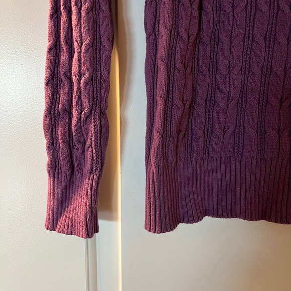 Purple cableknit sweater - Picture 3 of 4